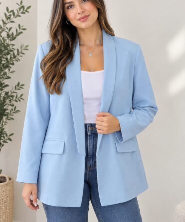 BLAZER CELESTE